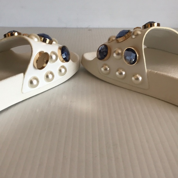 Tory Burch Vail Embellished Jeweled Slides Sandal - Picture 7 of 8